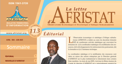 Parution de La Lettre d’AFRISTAT n°113