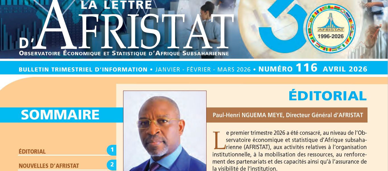 Parution de La Lettre d’AFRISTAT n°116